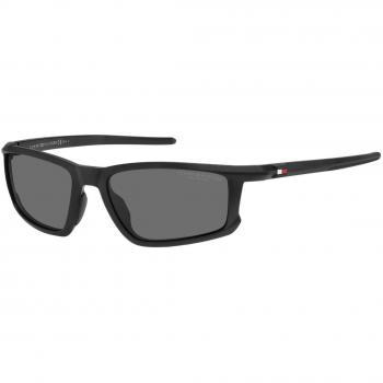 Tommy Hilfiger Rectangle Men's Matte Black Grey Polarised TH 1914/S - One Size