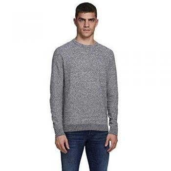 Jack & Jones Jjeaaron Noos-Jersey de Punto con Cuello Redondo Suéter, Negro