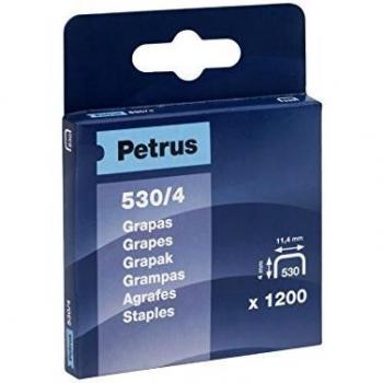 PETRUS 77512 - Caja 1200 ud. grapas cobreadas modelo 530/4 mm
