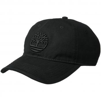 Timberland Soundview Cotton Canvas Baseball Cap for Men, Black, One Size