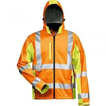 Chaqueta Softshell Unisex de Alta Visibilidad Elysee HOSS Naranja/Amarillo Talla S