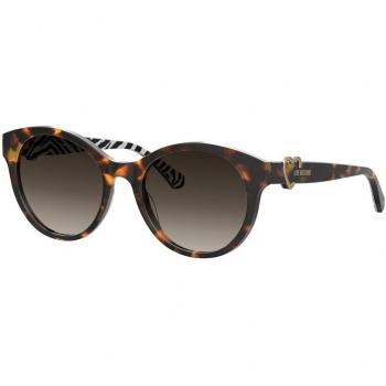 Moschino Stylish Women's Sunglasses with Shaded Lenses, Brown, Size 54 MM