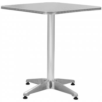 vidaXL Garden Table Silver 60x60x70 cm Aluminium