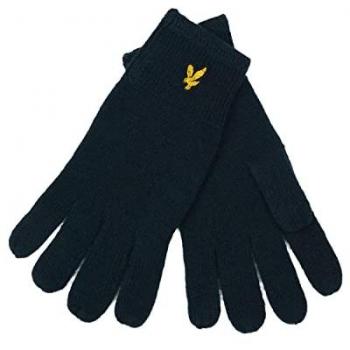 Lyle & Scott Men's Dark Navy Ribbed Gloves - One Size