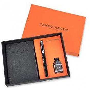 Campo Marzio - Set pluma y diario 11x16, color negro