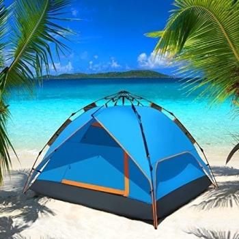 Leapair Instantánea Tienda de Campaña emergente 2-3 personas Tienda de campaña al aire libre automáticas hidráulicas durante la noche viaje de pesca Azul