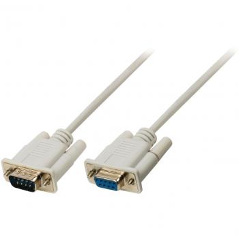 Cable serie D-SUB de 9 Pines Macho - D-SUB de 9 Pines Hembra de 10,0 m Marfil