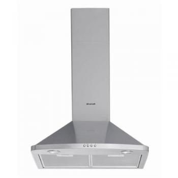 Campana Extractora Decorativa Brandt AD1046X 60cm Inox 600m³/h Evacuación/Reciclaje 43dB