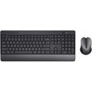 Trust Trezo Comfort Wireless Keyboard and Mouse Set with RF Connectivity in UK English Black Color