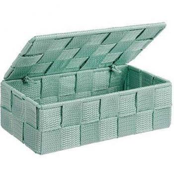 Wenko Organizador con Tapa, Polipropileno, Verde Menta, 18 x 10 x 6 cm