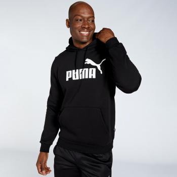 Sudadera Puma Essential Big Logo Hoodie para Hombre con Capucha, Algodón, Color Negro, Código de Modelo 586686-01