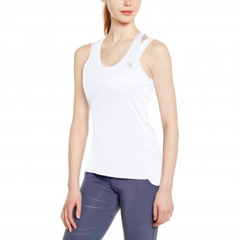 Odlo Clio - Camiseta sin Mangas de Running para Mujer, Color Blanco, Talla XL