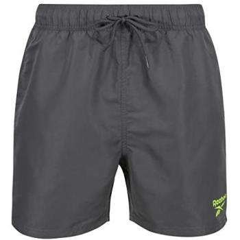 Bañador Reebok Yale 71002 Gris Rojo - Pantalones Cortos de poliéster de Secado rápido para Hombre, Talla S