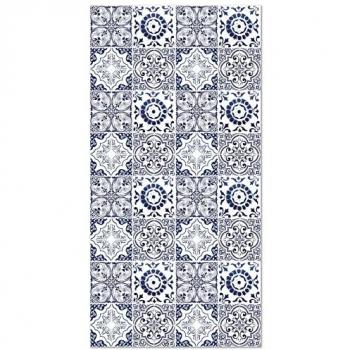 Alfombra Vinílica Hidráulica Granada Azul 200x200 cm - Antideslizante e Ignífuga para Cocina y Salón