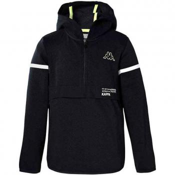 Sudadera de niños Kappa Barzo con capucha, color negro, talla 6