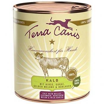Terra Canis Menú 6 x 800 g - Ternera con mijo, pepino, melón amarillo y ajo silvestre