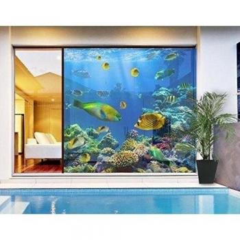 XXL Mural de ventana Underwater Lights, Dimensione:380cm x 216cm