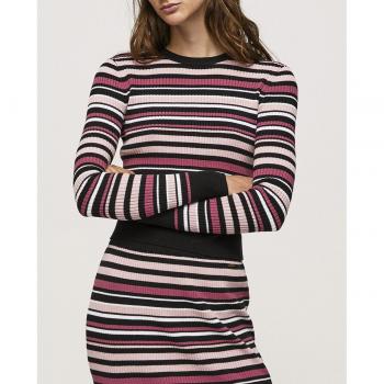 Jersey Pepe Jeans Tiffani Multicolor para Mujer - Jersey de mujer con cuello redondo, estampado de rayas, multicolor