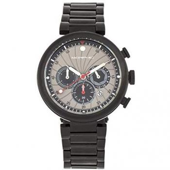 Morphic M87 Series Men's Grey Stainless Steel Chronograph Bracelet Watch with Date