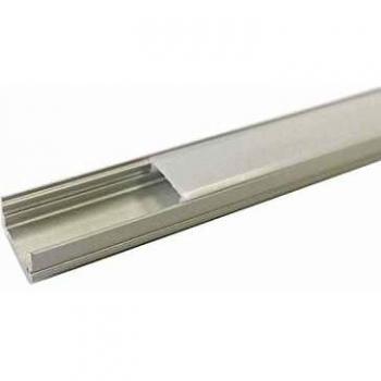 Perfil de Aluminio 1m para Cinta LED - Cubierta Blanca Opaca - Interior - LED Integrada