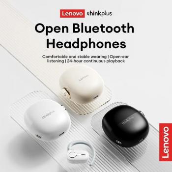 Auriculares Lenovo LP81 OWS Open Bluetooth V5.4 HiFi Estéreo para Música y Juegos, Auriculares Deportivos con 24 Horas de Duración Ultra Larga, Color Negro