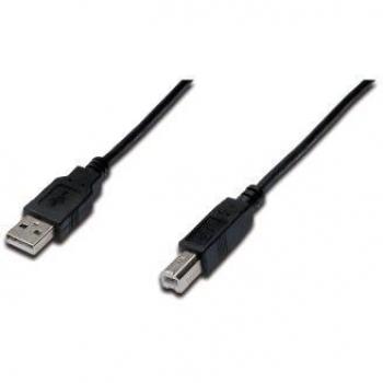 Cable de conexión USB 2.0 tipo A - B M/M, 5.0m, color negro