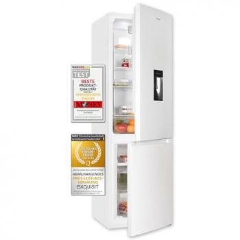 Combinación Frigorífico-Congelador Exquisit KGC265-70-NF-WS-040C, 251 L, EEK C, NoFrost, Dispensador de Agua, 54 cm de ancho