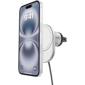 Soporte de Carga Inalámbrica para Auto Belkin Qi2 15W Magnético - Cargador Rápido Gris