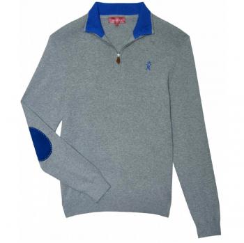 Vizconde Arthur - Pull vizconde Arthur Gris Cuello con Cremallera, gris