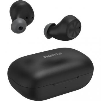 Auriculares Hama Passion Chop True Wireless In-Ear Bluetooth con Carga Inalámbrica, 12h de Batería, Negro