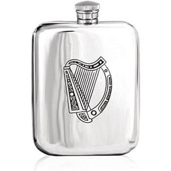 English Pewter Company 6 oz peltre irlandés Arpa petaca