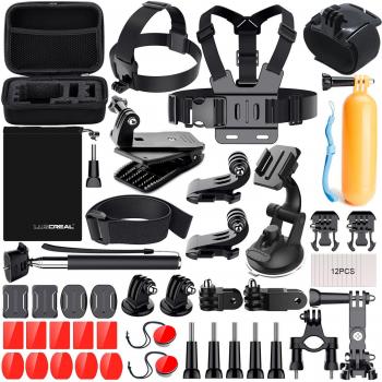 Accesorios Para Gopro,Kit Accesorios para Go Pro Hero 6 5 4 3 2 1 Hero Session 5 Black AKASO EK7000 Apeman Xiaomi Campark por LUSCREAL.