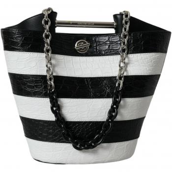 Balenciaga Chic Crocodile Leather Maxi Bucket Bag, White female, Size: ONE SIZE