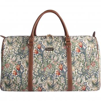 Signare Tapestry Women Big Holdall Weekender Luggage Bag William Morris Golden Lily