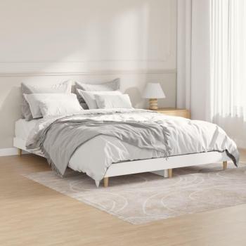 Cama de madera contrachapada blanca 135x190 cm con estructura de varias capas Vidaxl