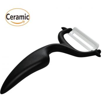 Ulwae Pelador Cerámico para Fruta y Verdura con Cómodo Mango Ergonómico