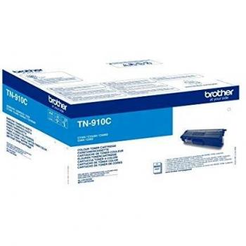 Brother TN910C - Tóner Compatible de Color Cyan con Capacidad para 9000 Páginas