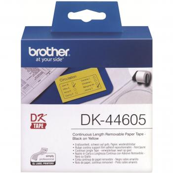 Brother DK44605 - Etiquetas, color amarillo