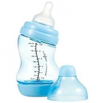 Difrax S-3131B01 Biberón, anchas, 200 ml, azul