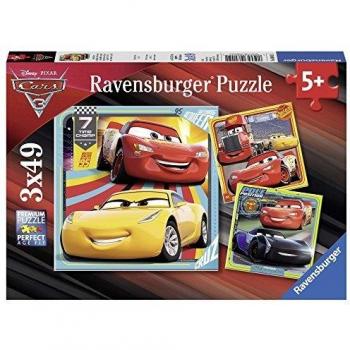 Ravensburger-Puzzle 3 x 49 Piezas, Cars 3,