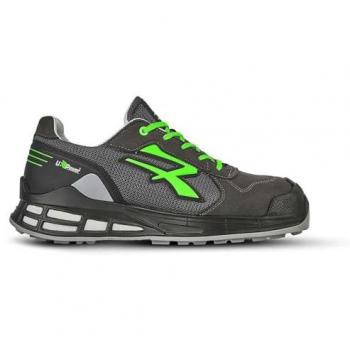 Zapato Deportivo de Seguridad S1P PU+PL Gris/Verde 38 U-Power Egon SRC ESD Antracita/Verde Hombre