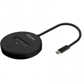 Aisens ASUC-M2D013-BK USB-C Dock para SSD M.2 SATA/NVMe a USB 3.1 Gen2, Color Negro