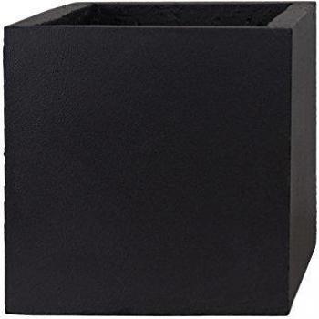 PFLANZWERK® Maceta CUBE Antracita 45x55x55cm *Resistente a las heladas* *Protección UV* *Calidad Europeo*