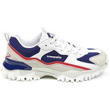 Umbro Bumpy Woman, Zapatillas Deportivas para Mujer, Blanco,Azul, 36.5 EU