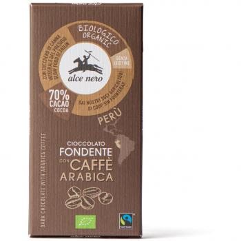 Tableta de Chocolate Negro con Café Arábica Bio 50g Alce Nero