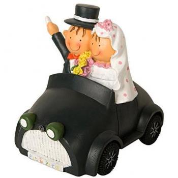Mopec Figura Pastel-Hucha Novios Pit-Pita Coche 16cm, Gris