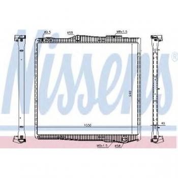 Radiador NISSENS 67290 para Control Térmico y Refrigeración del Motor