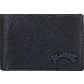 Cartera Billabong Arch Leather Triple Hoja Unisex Color Negro