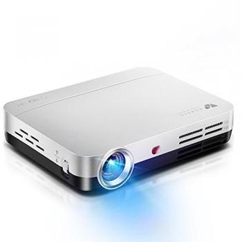 WOWOTO 3D Videoproyectores, 3500Lumens 1280x800 Resolución Proyector de vídeo HD, Android 4.4 OS, Proyector LED con Keystone, HDMI, WIFI & Bluetooth