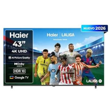Televisor Smart TV Haier K85 - 43 UHD 4K, Google TV, Dolby Audio, HDR10, Bluetooth 5.1, Gaming Accelerator 120Hz